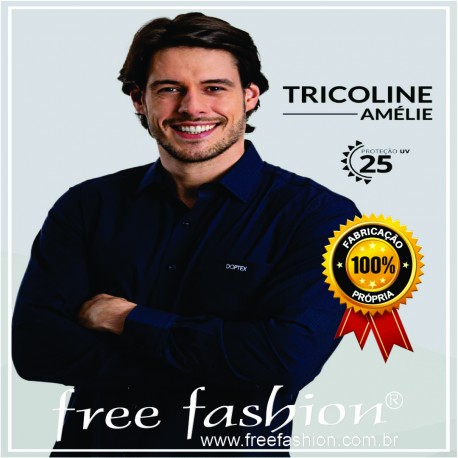 1231 TRICOLINE AMÉLIE CAMISA SOCIAL MASCULINA & FEMININA