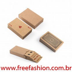 98149 FISCHER. Baralho de 54 cartas clássicas em papel kraft