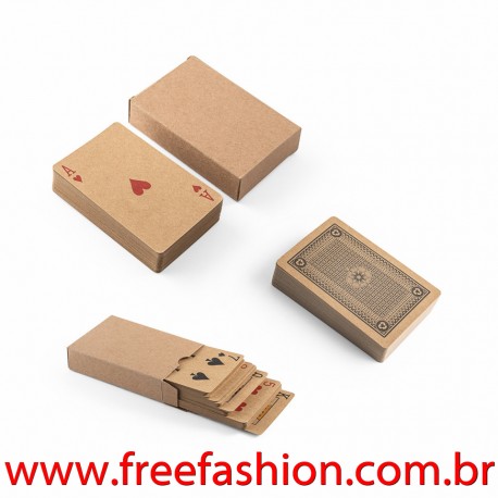 98149 FISCHER. Baralho de 54 cartas clássicas em papel kraft
