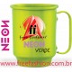 004 CANECA ALUMÍNIO COLORIDA 500 ML  NEON VERDE