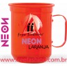 003 CANECA DE ALUMÍNIO 600 ML COR LARANJA NEON